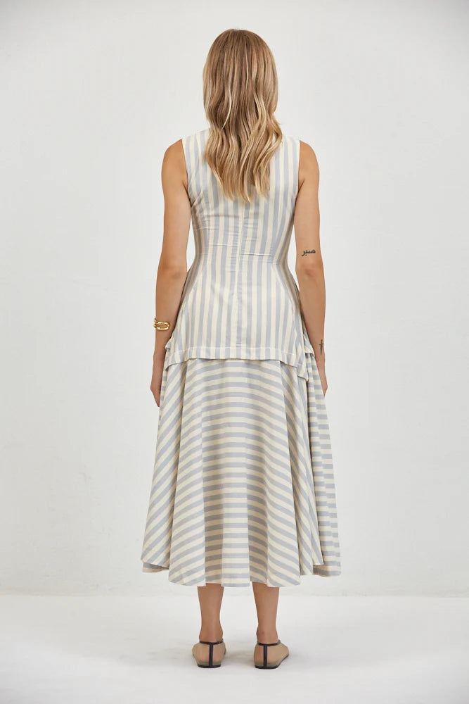 Loire Dress Dusty Blue