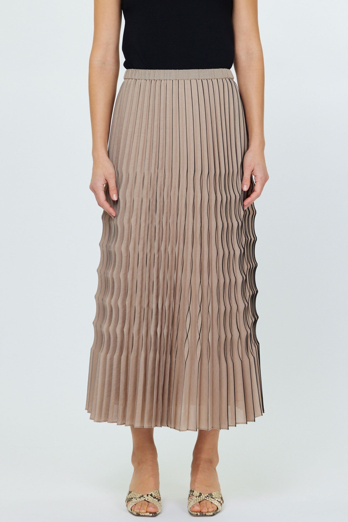 Lenora Skirt Taupe Black