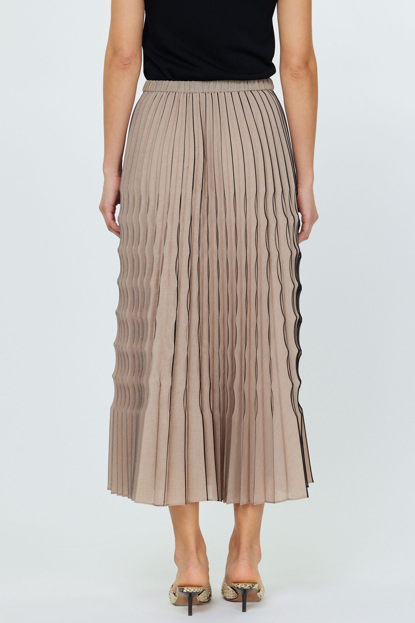 Lenora Skirt Taupe Black