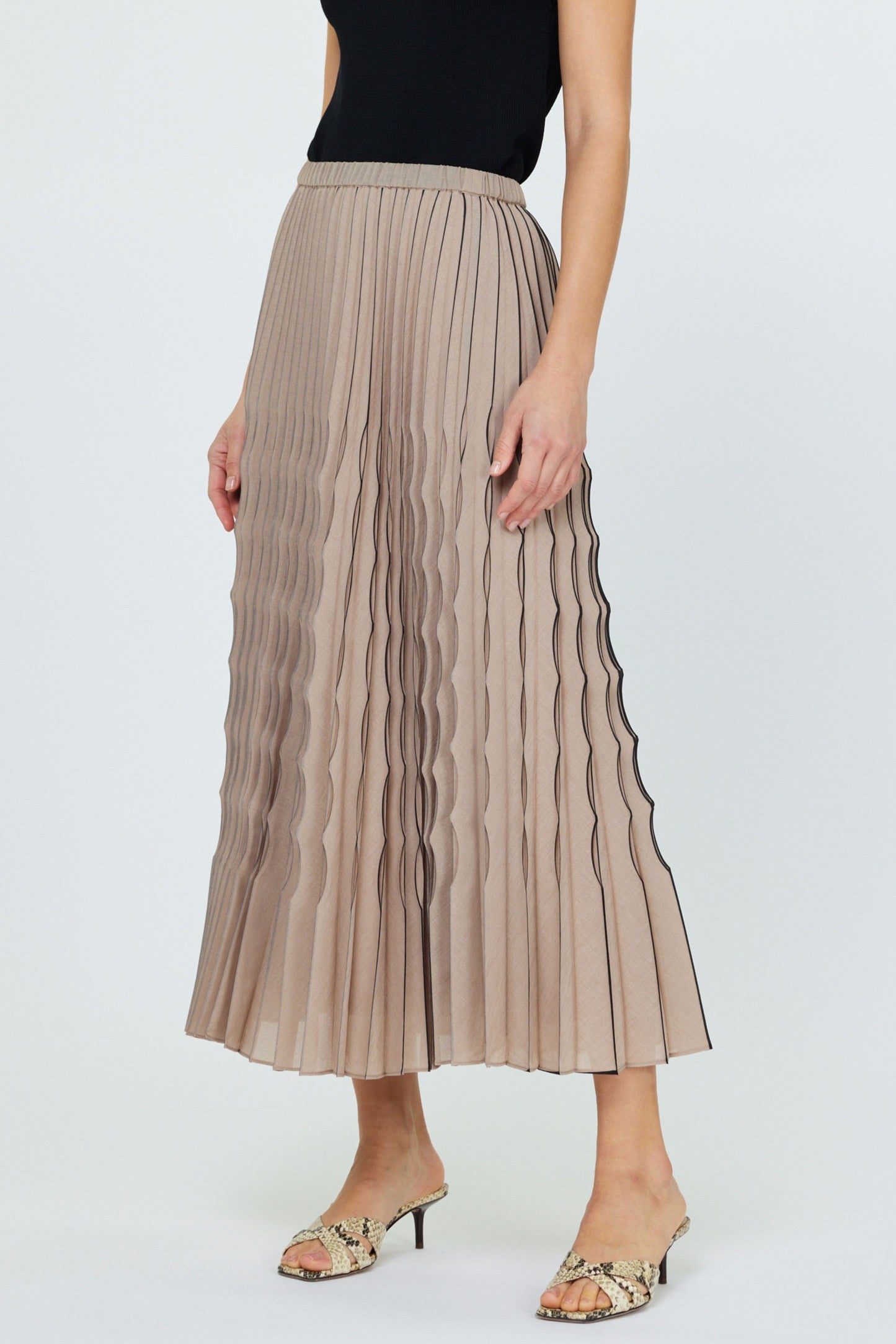Lenora Skirt Taupe Black