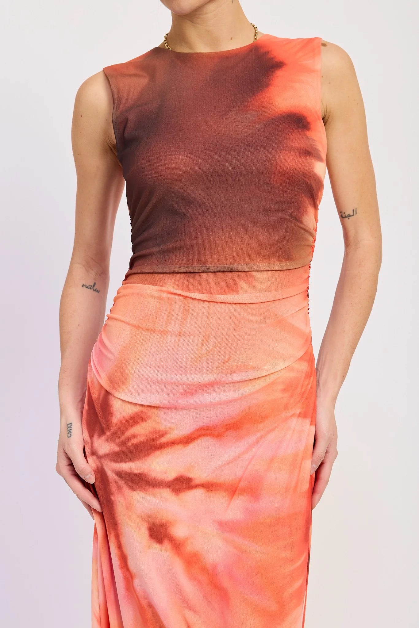 Tie Dye Dress Coral