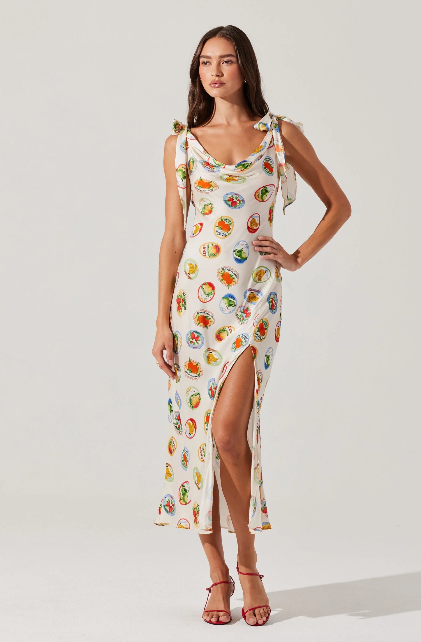 Allexina Dress Ivory Fruit