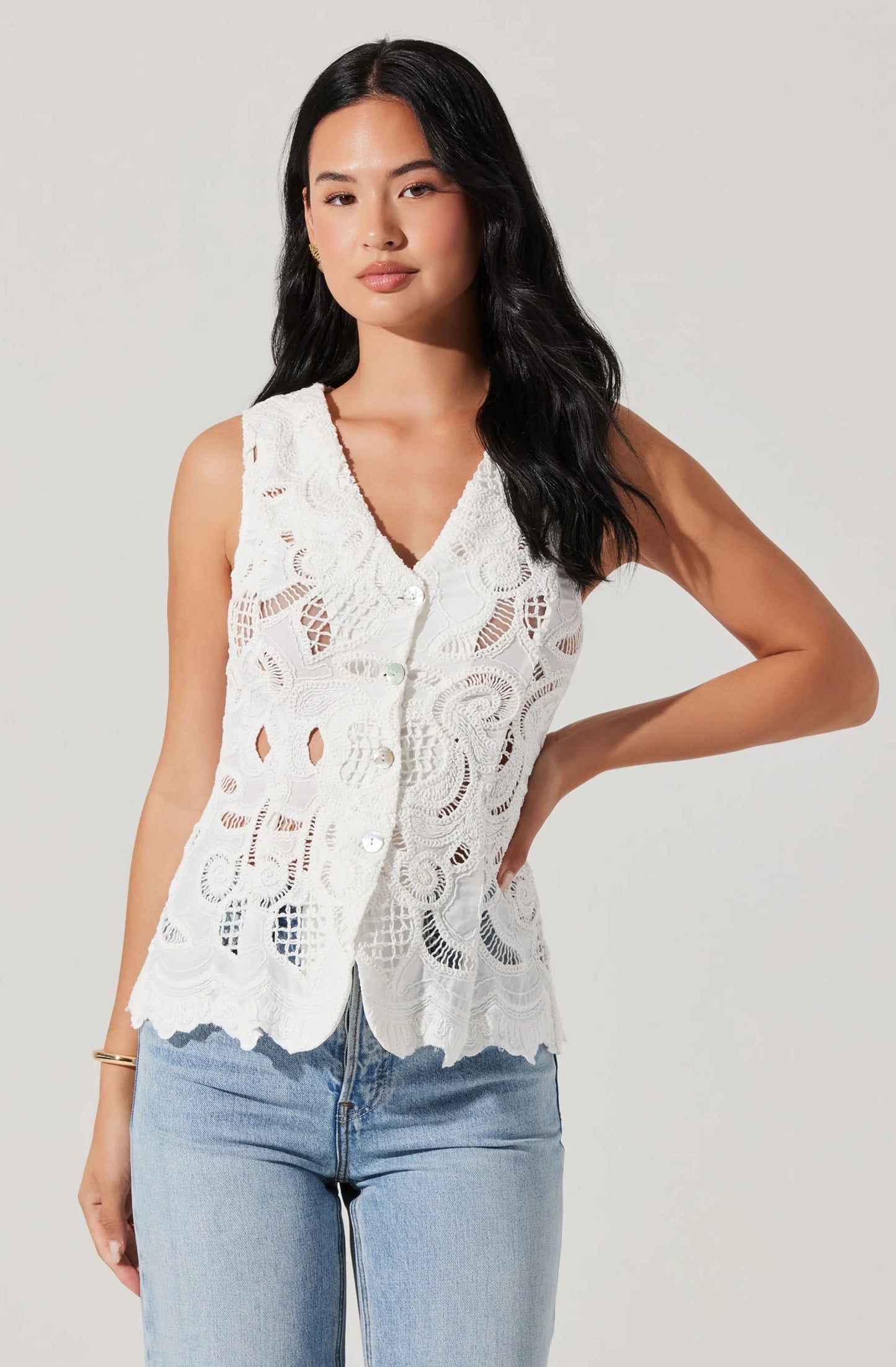 Meira Vest White