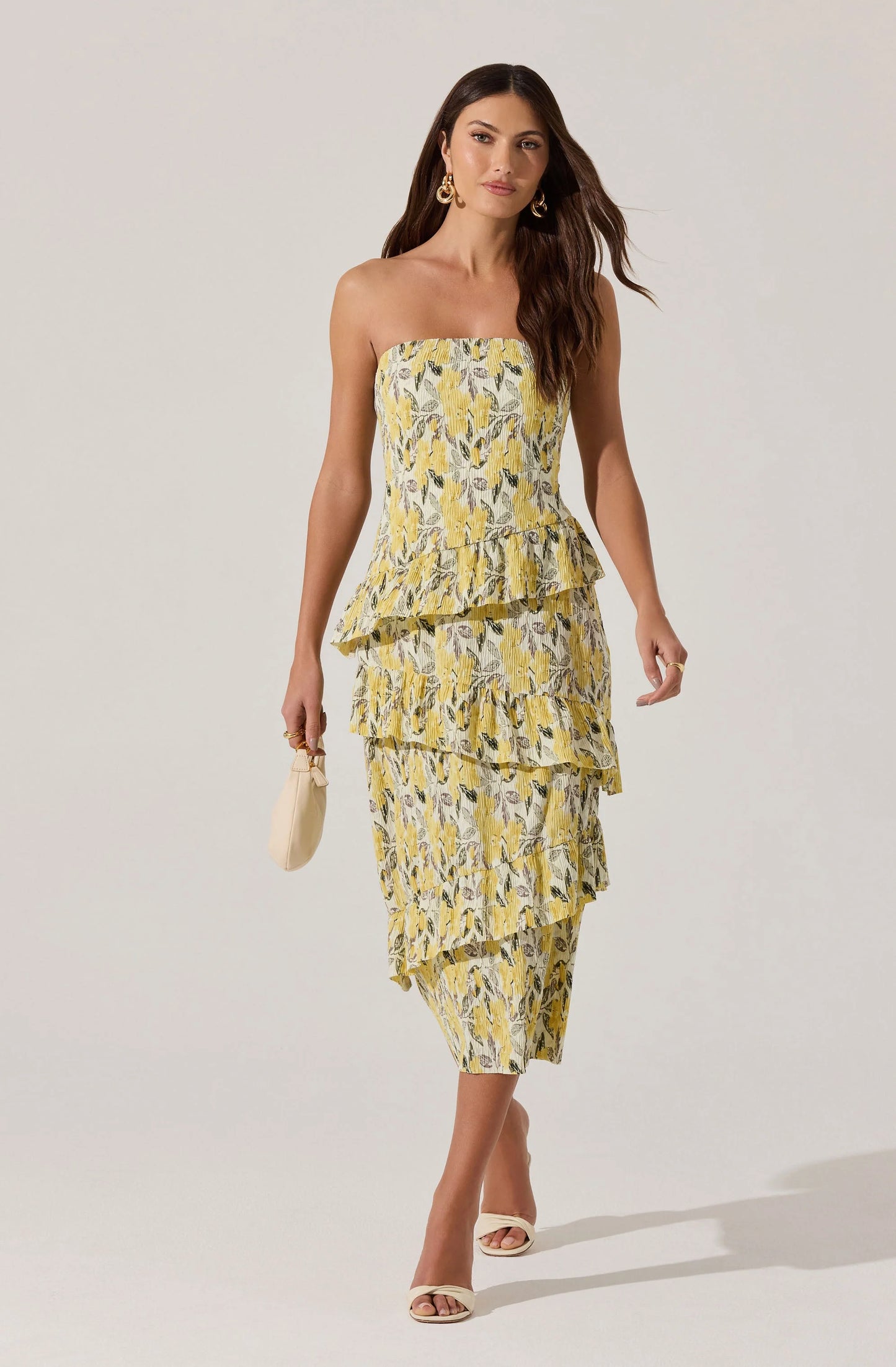 Pricilla Dress Lemon Floral
