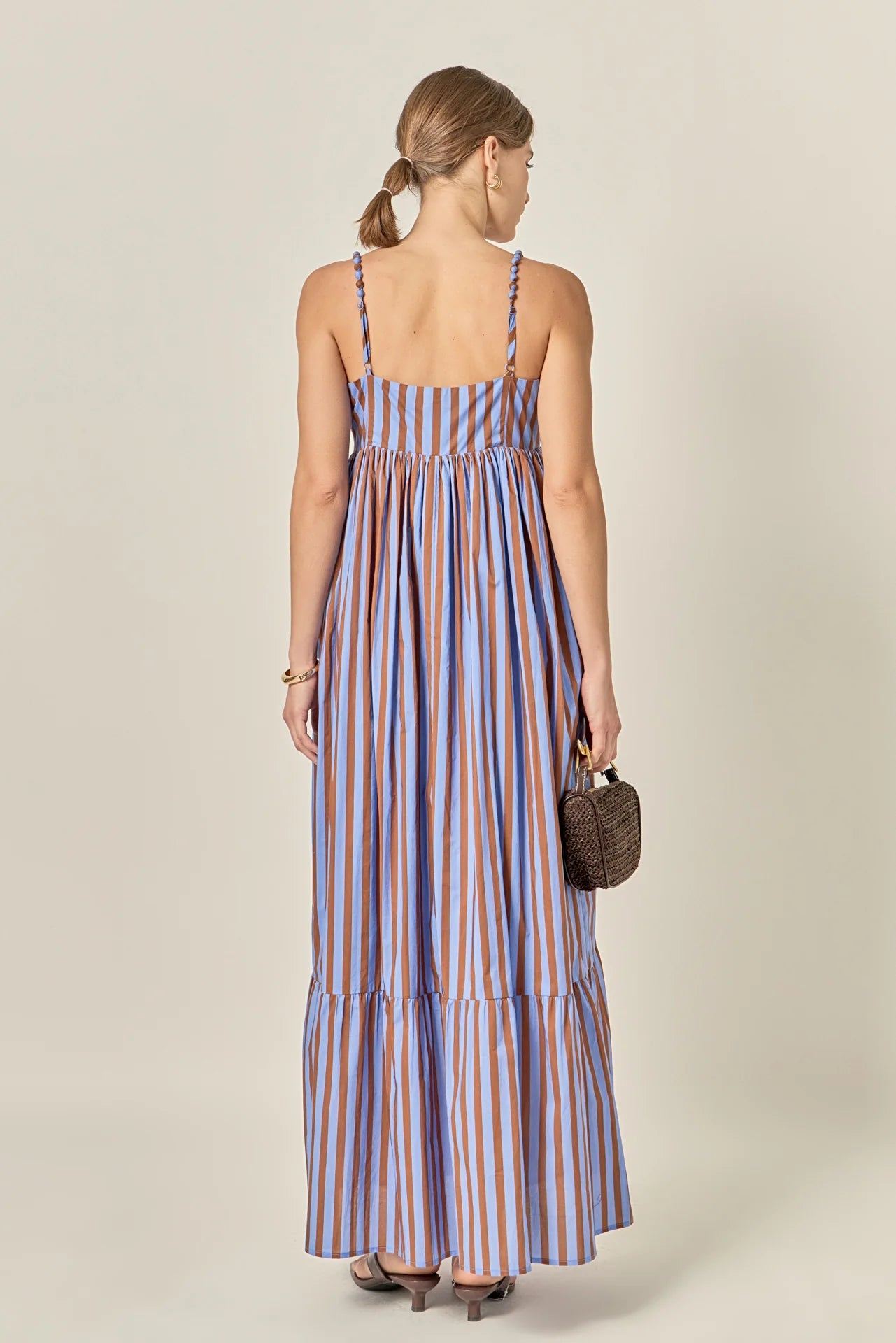 Jen Maxi Dress Blue Brown