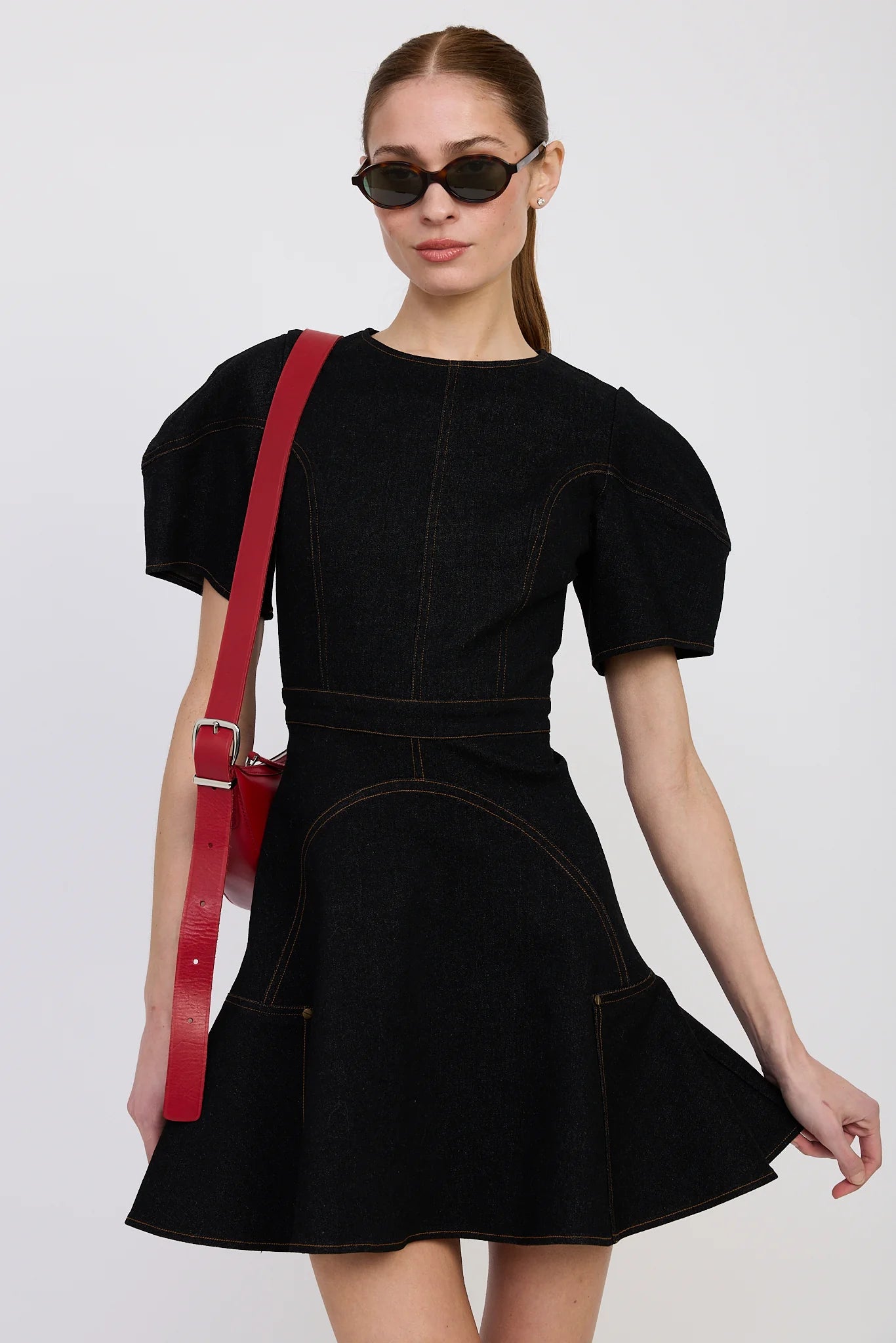 Aaliyah Mini Dress Denim Black