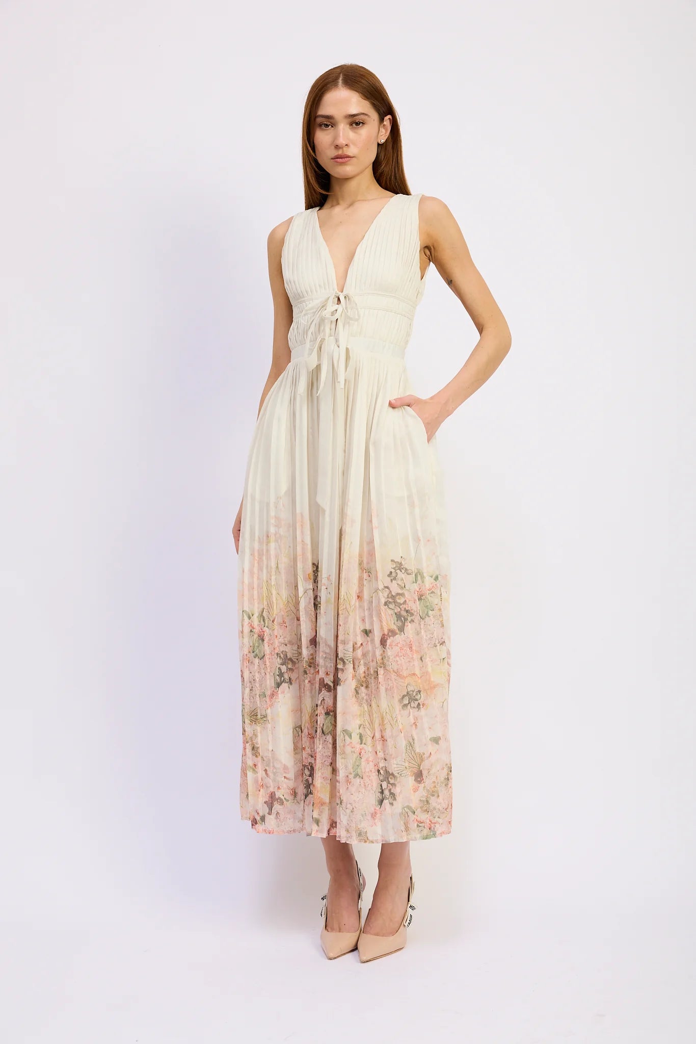 Emelly Maxi Dress Ivory Blush