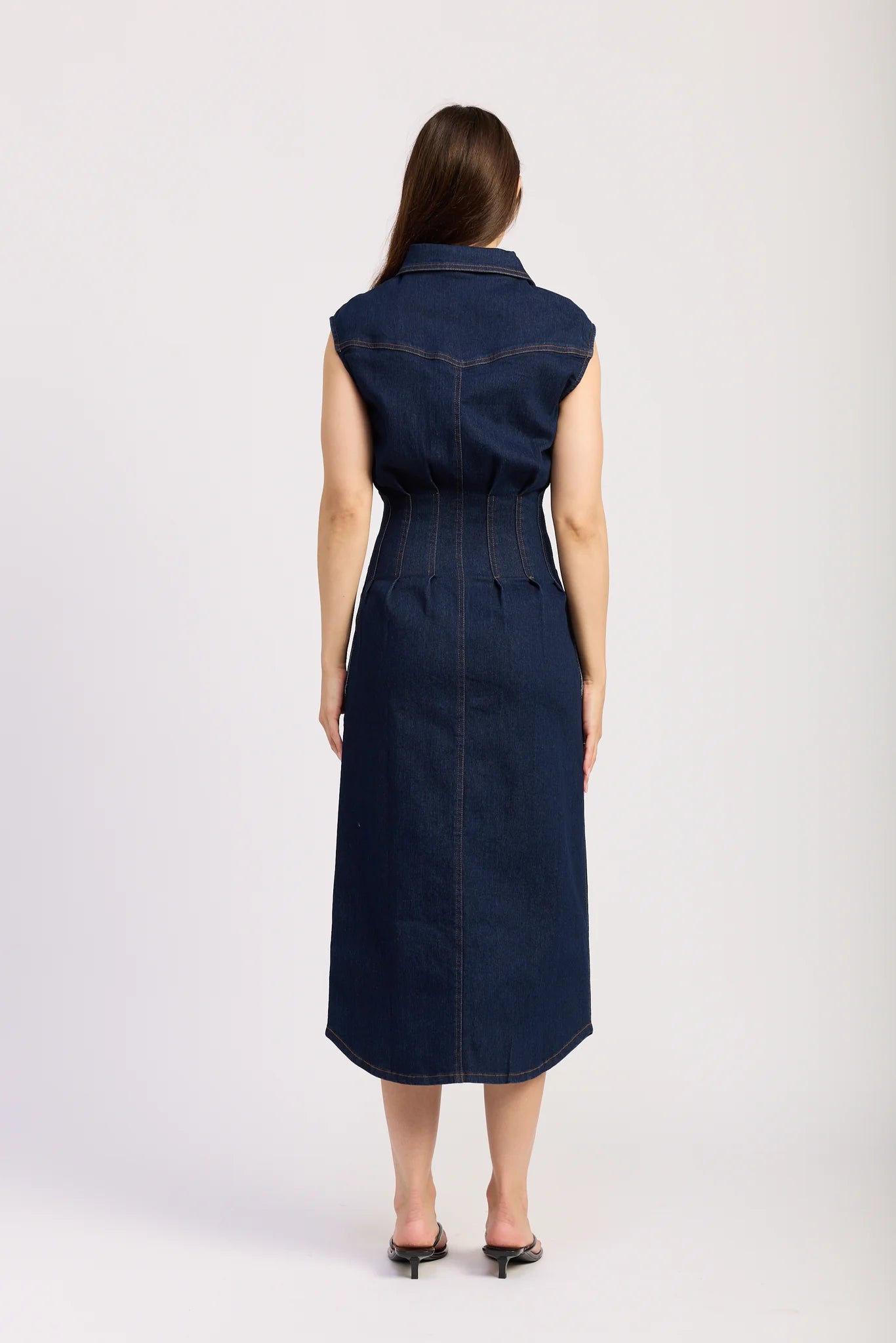 Karoline Midi Dress Indigo