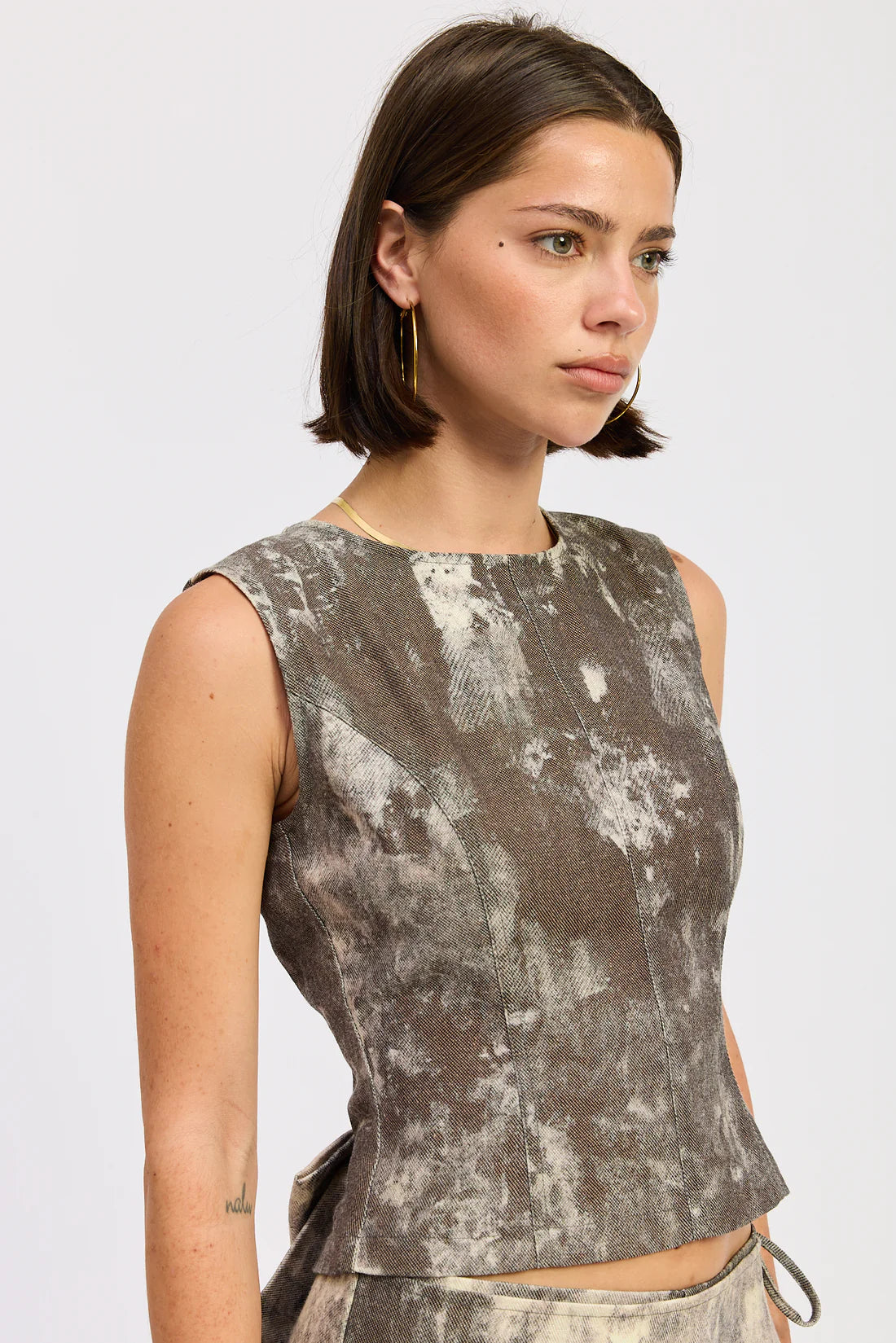 Marie Two Piece Set Washed Denim