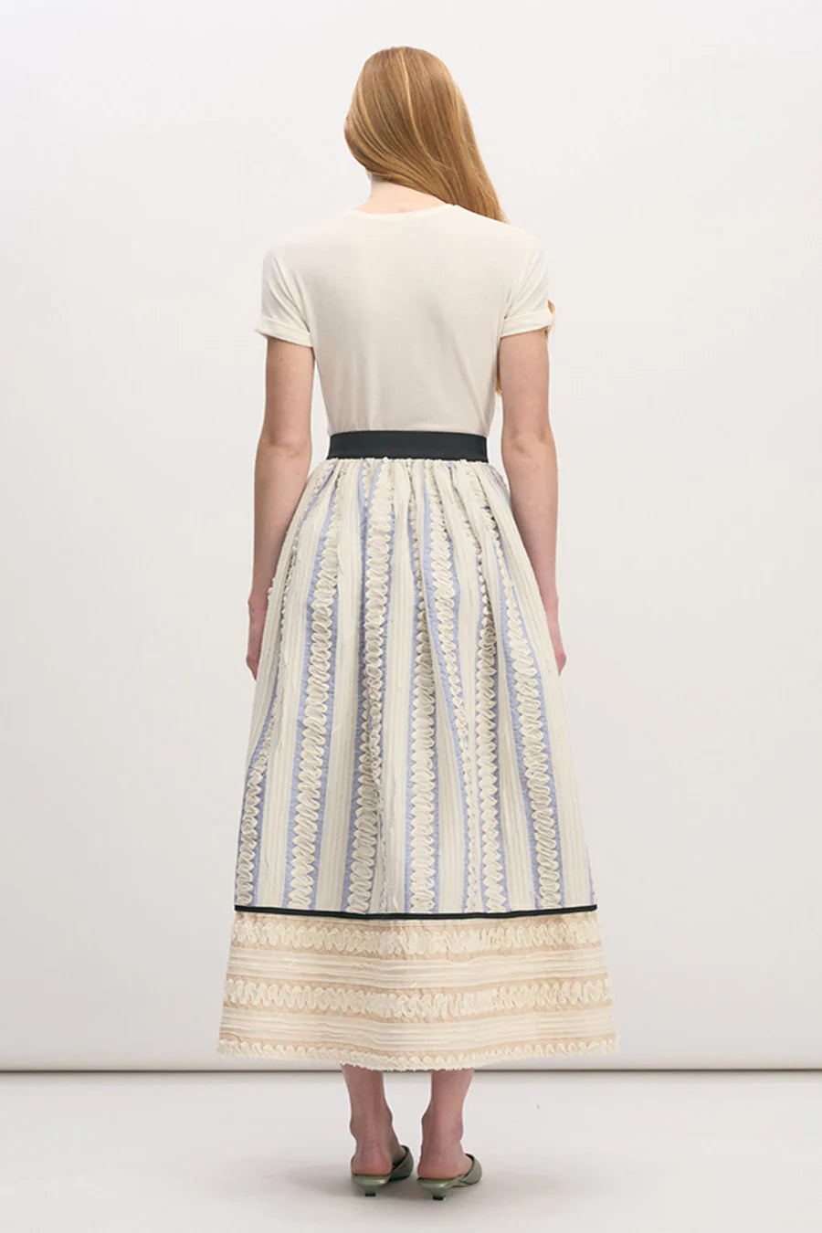 Alma Skirt Blue Stripe