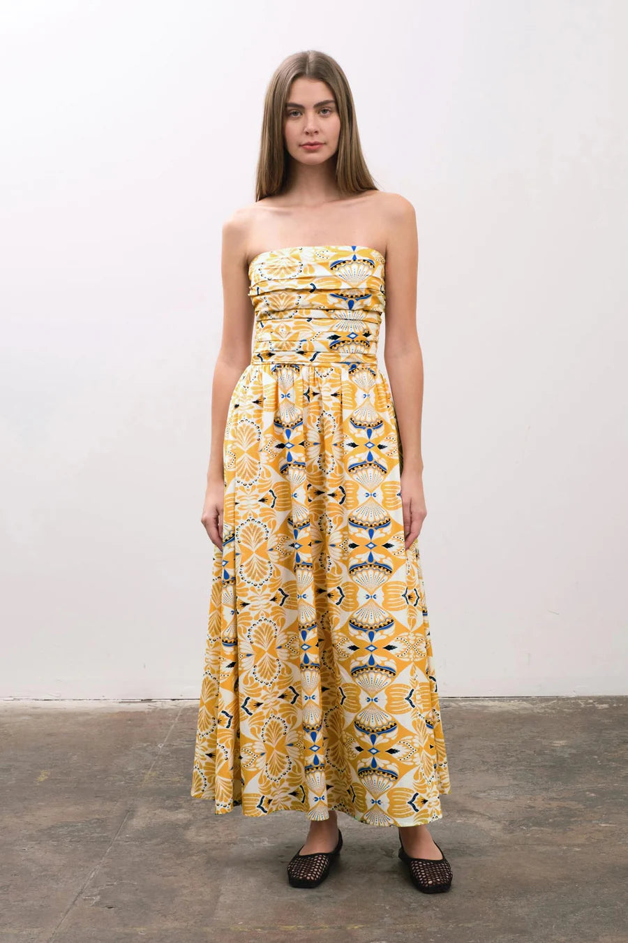 The Drop Vestido midi sin tirantes Danica para mujer The Drop Vestido midi sin tirantes Danica para mujer