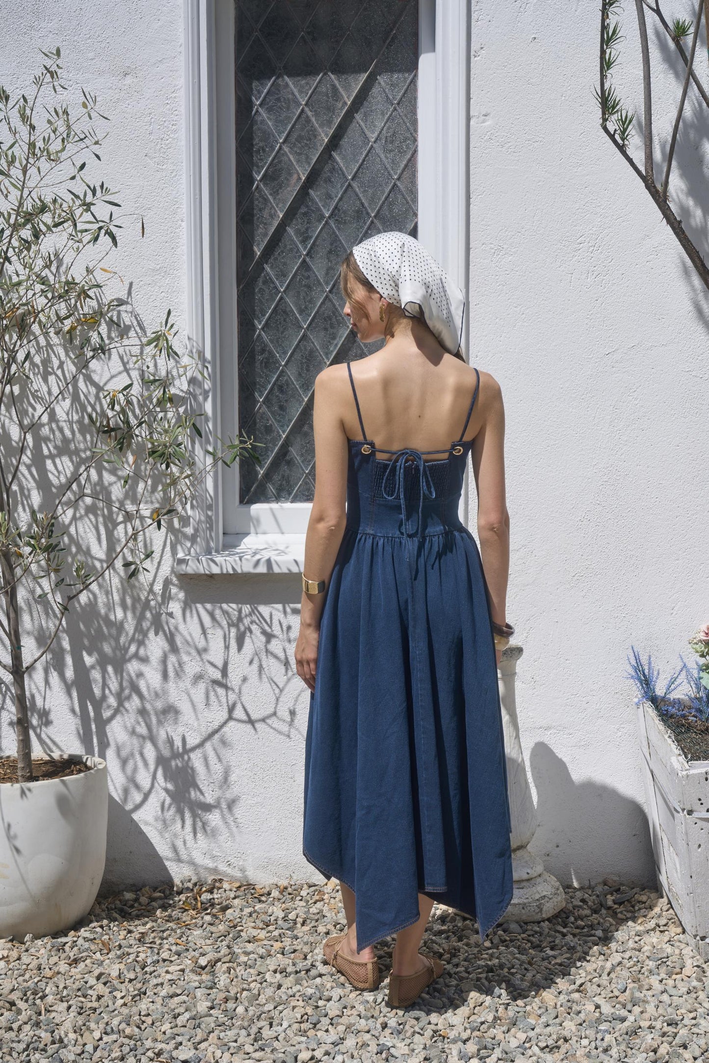 Aroa Midi Dress Indigo