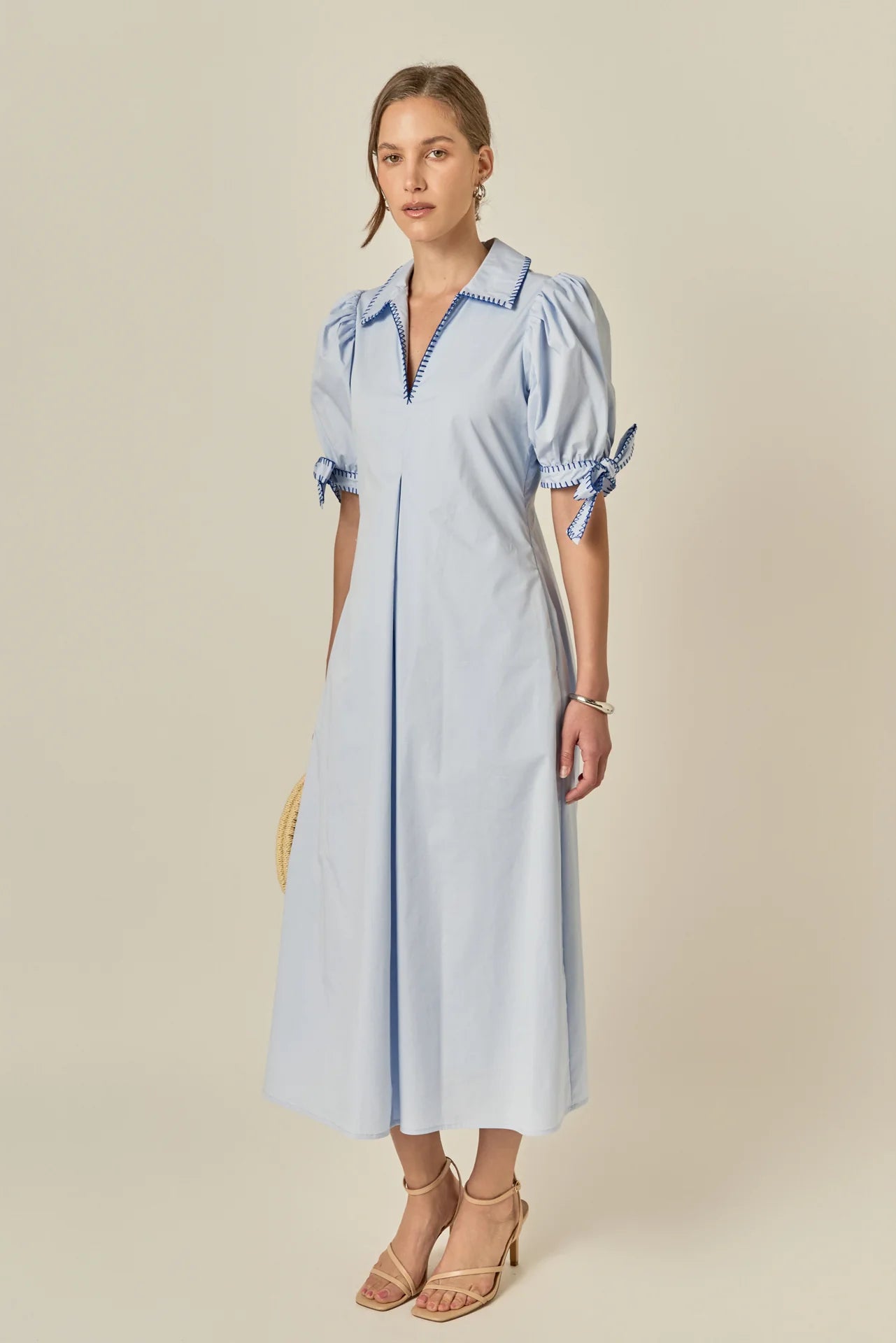 Marcie Midi Dress Powder Blue