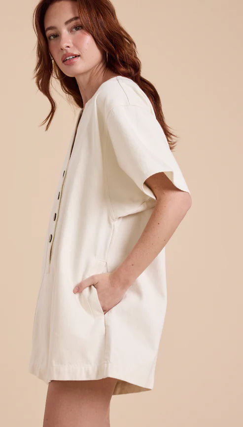 Nicola Romper Ecru