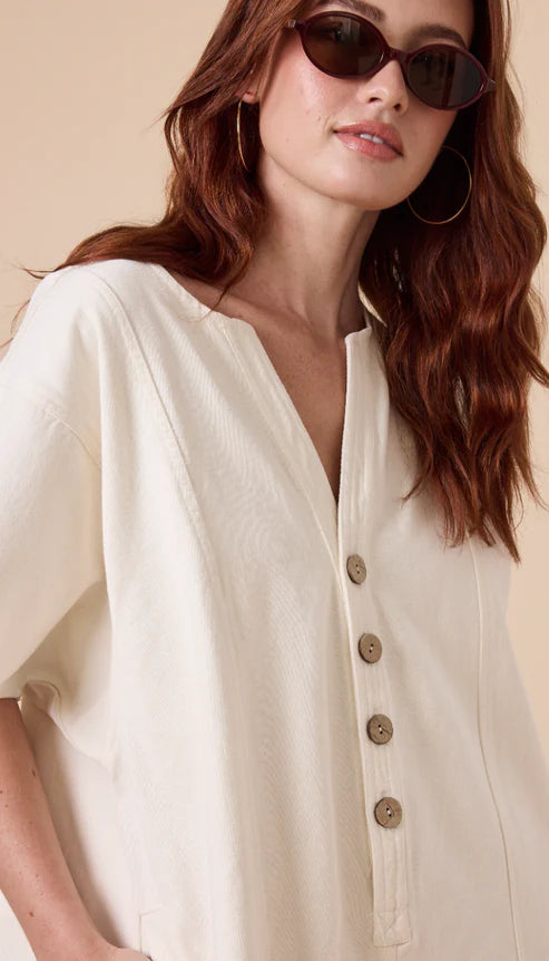 Nicola Romper Ecru