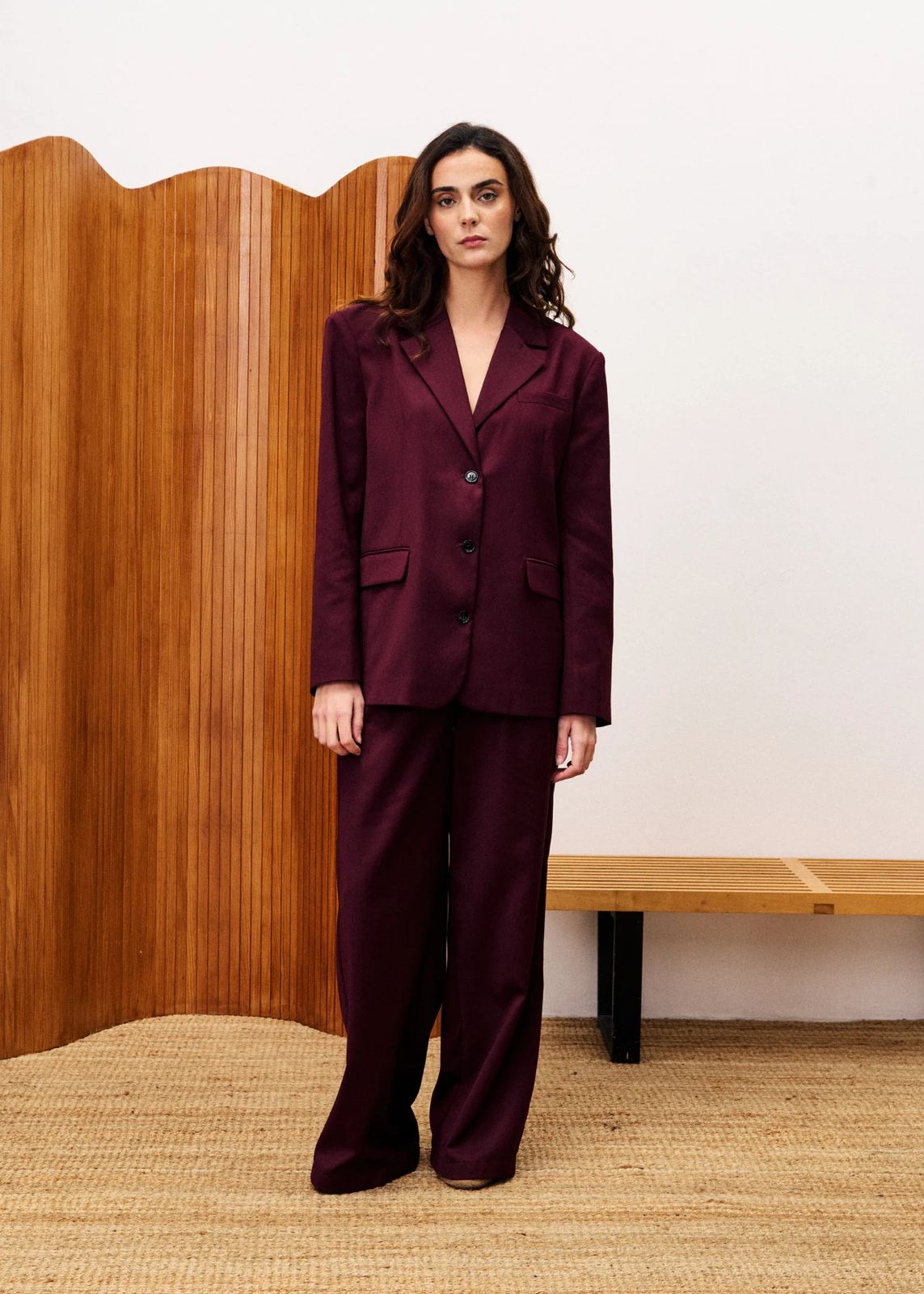 Hibiscus Pants Bordeaux