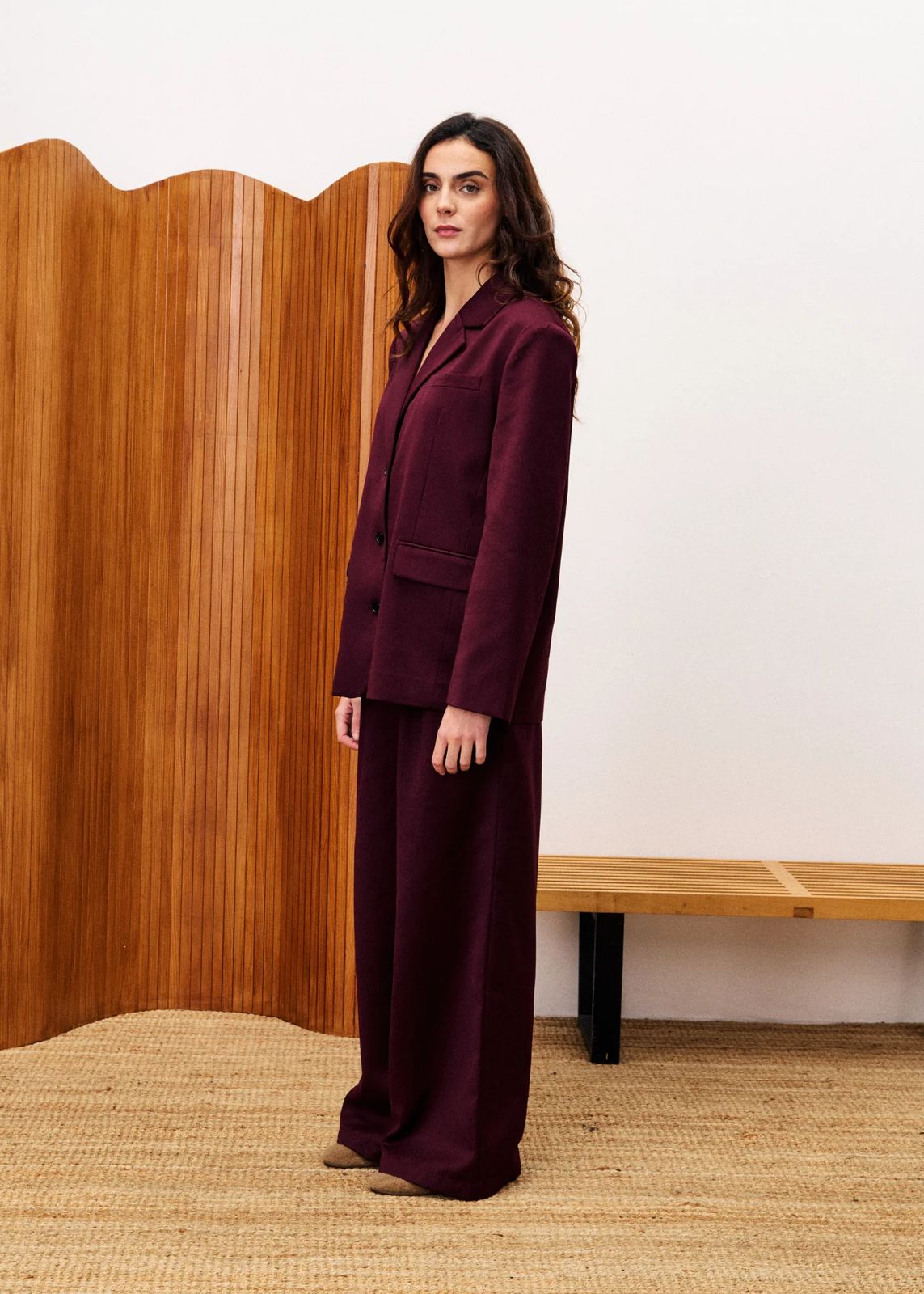 Hibiscus Pants Bordeaux