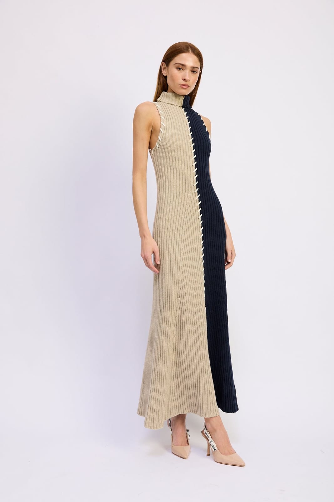 Marielle Maxi Dress Natural Navy