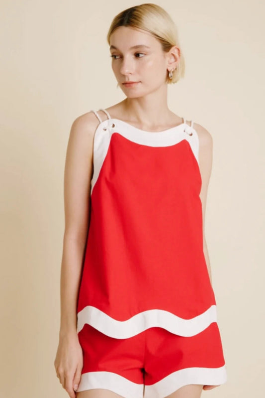 Wave Hem Two Piece Set