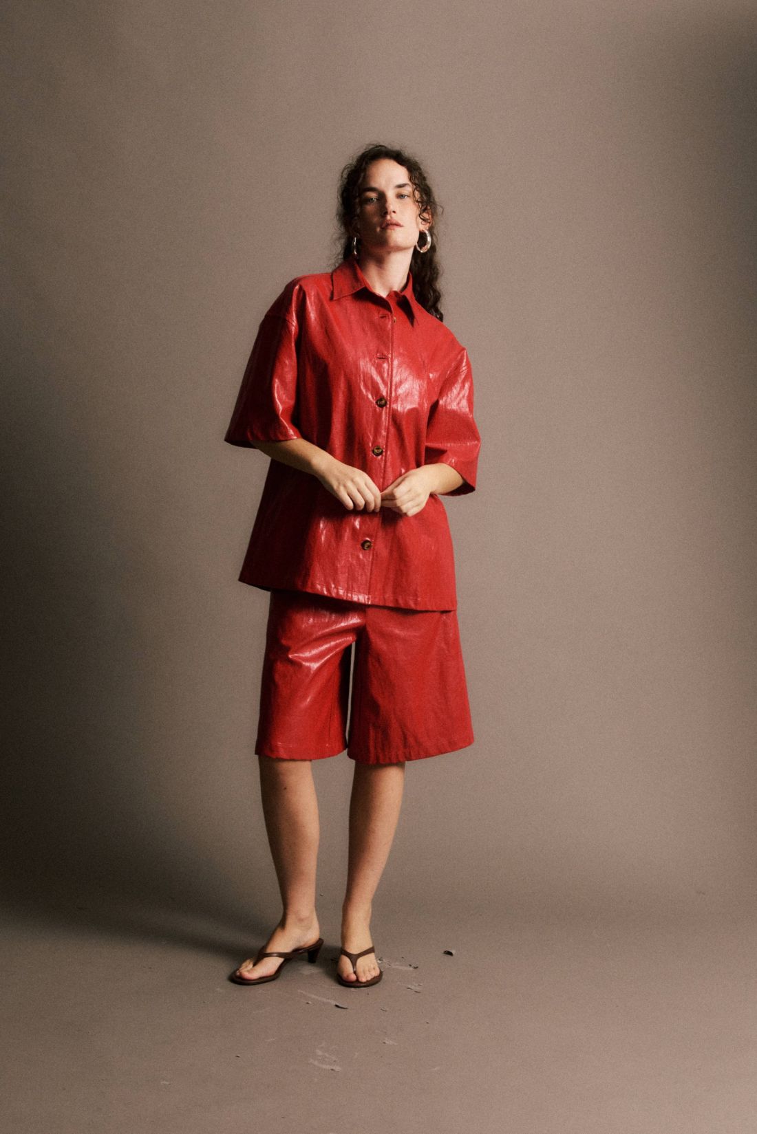 Adrien Two Piece Set Red