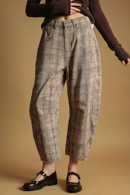 Tom Pants Plaid Brown