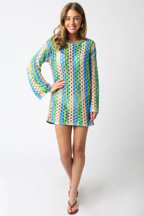 Vittoria Dress Green Blue