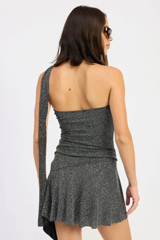 Vezza Top Silver Black