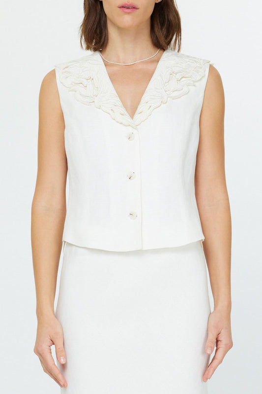 Liya Vest Off White