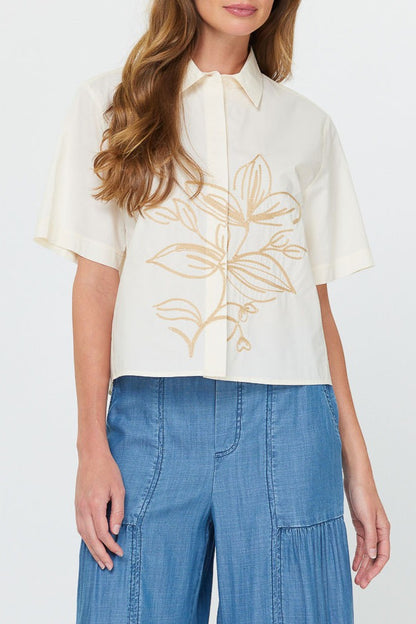 Sofiya Cropped Cream