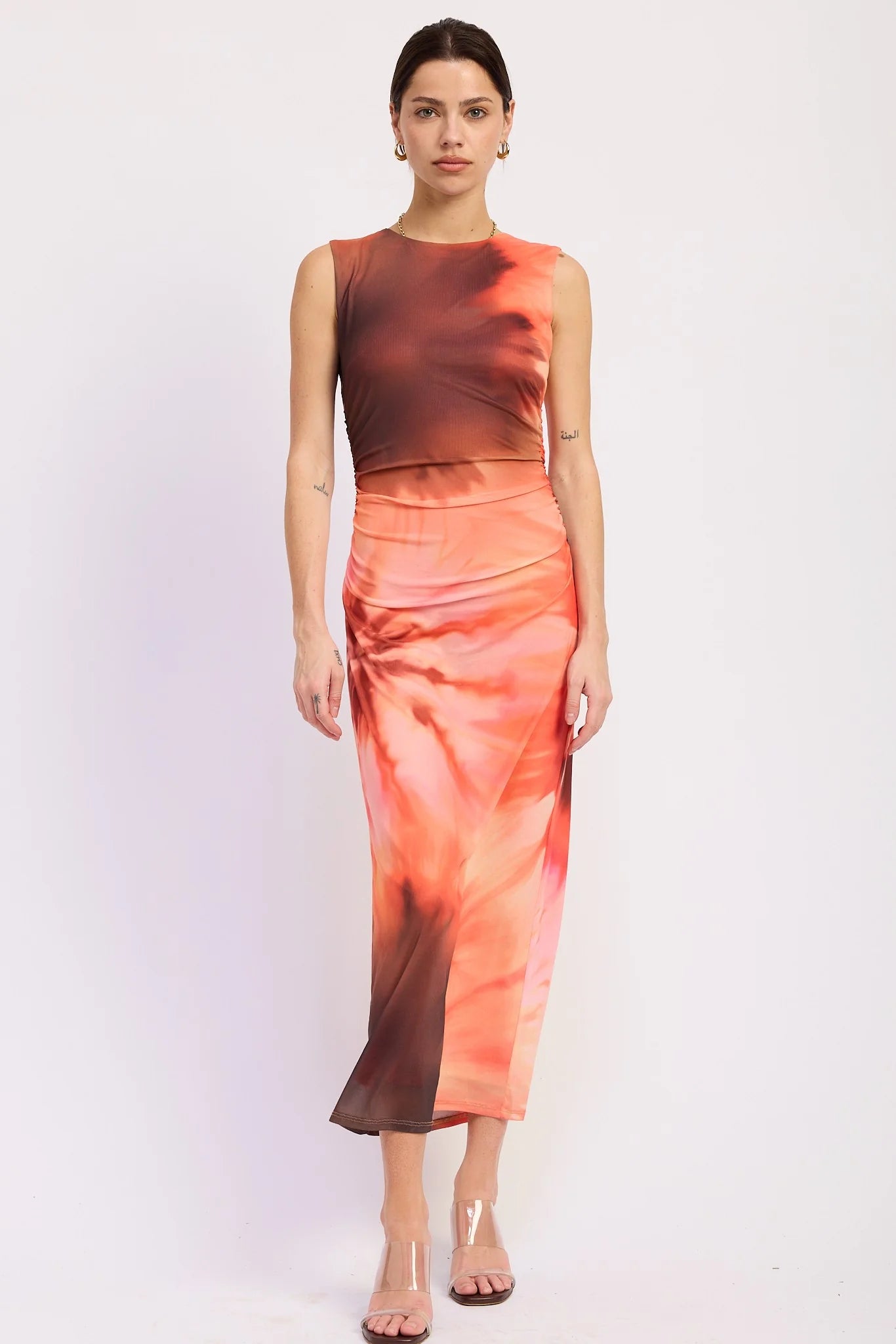 Tie Dye Dress Coral