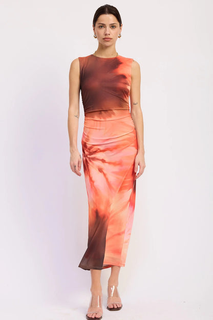 Tie Dye Dress Coral