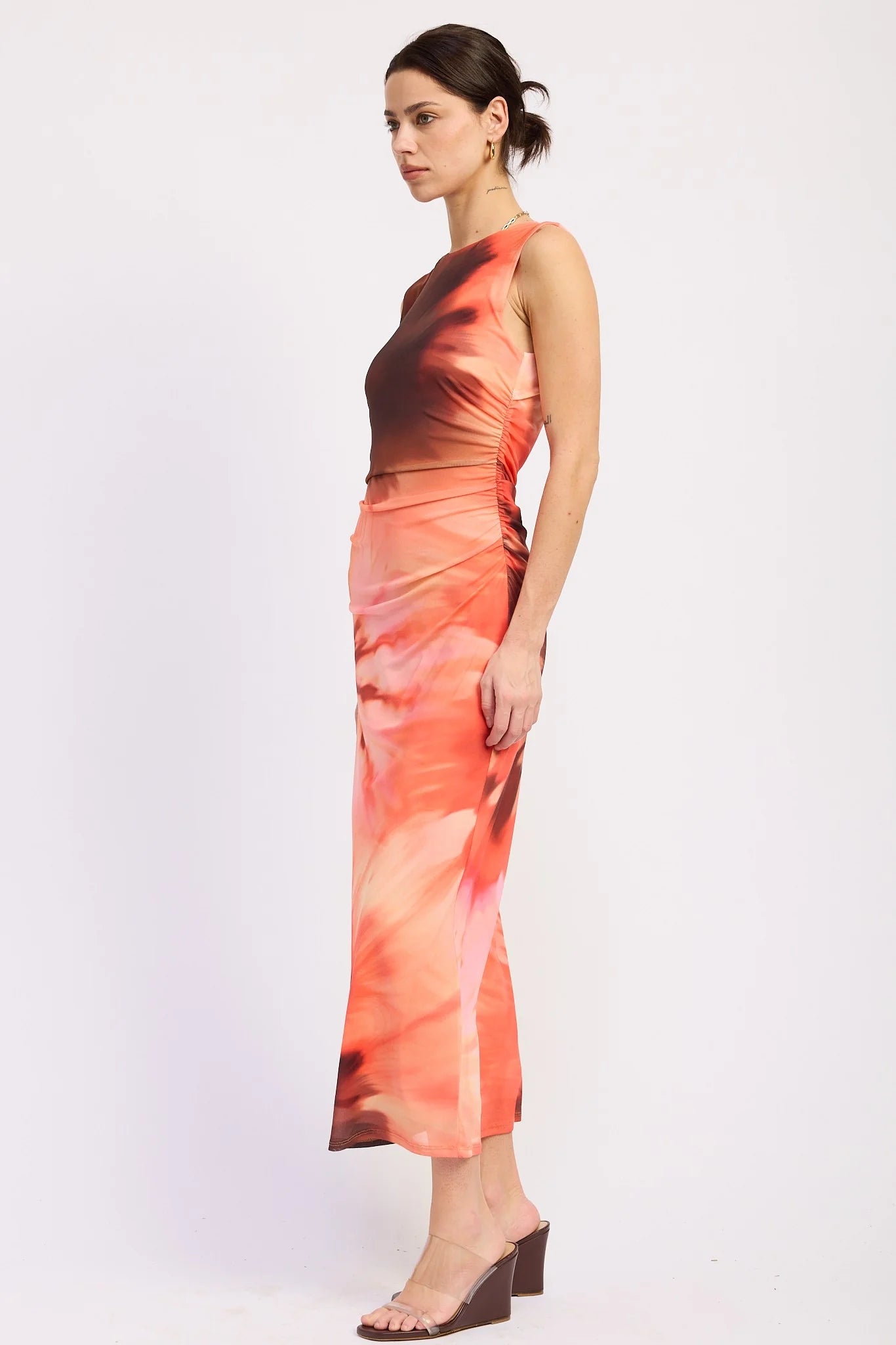 Tie Dye Dress Coral
