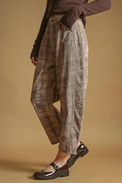 Tom Pants Plaid Brown