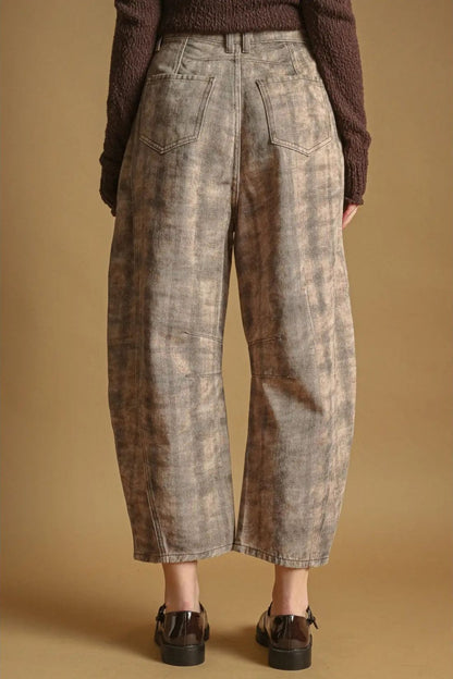 Tom Pants Plaid Brown