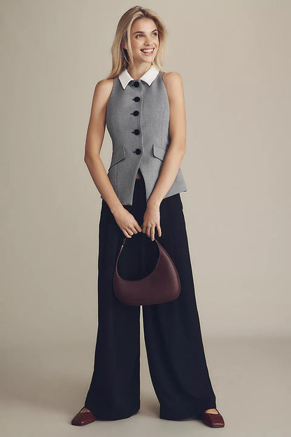 Nikki Vest Black White