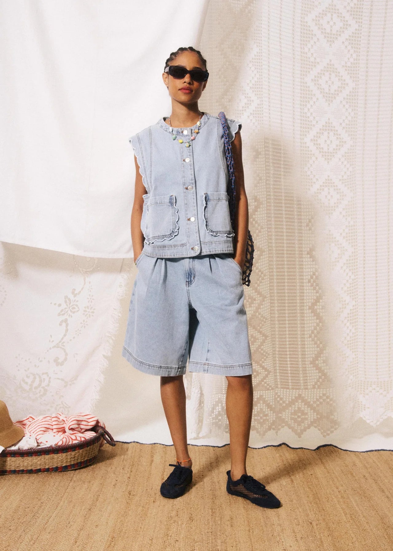 Gaspare Two Piece Set Denim