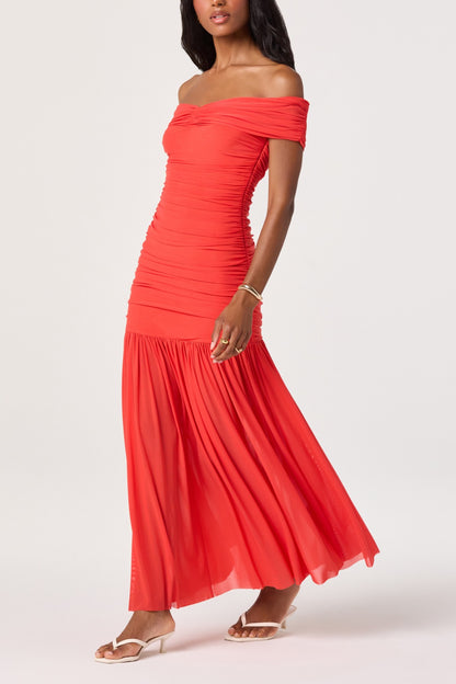 Milenne Maxi Dress Coral