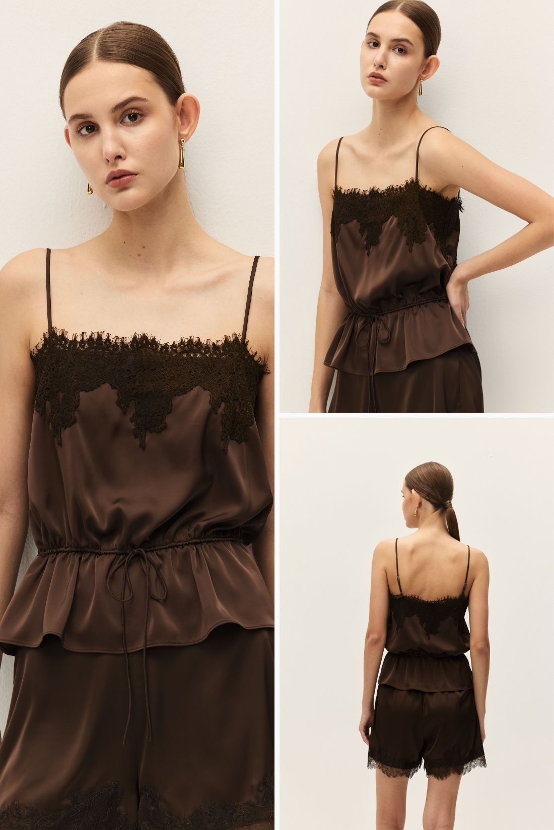 Katalina Two Piece Set Brown