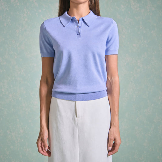 Lilith Polo Sweater Periwinkle