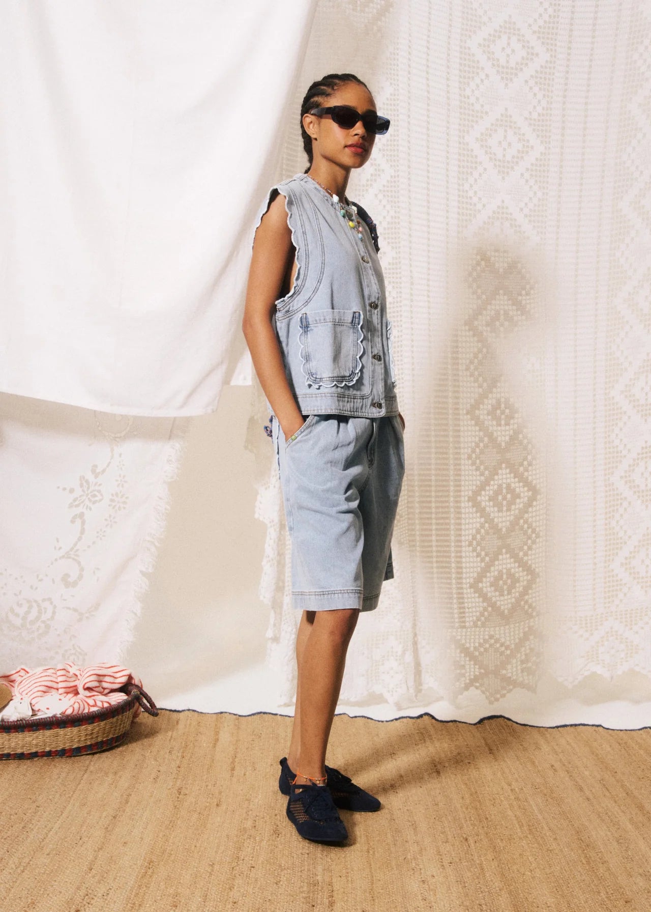 Gaspare Two Piece Set Denim