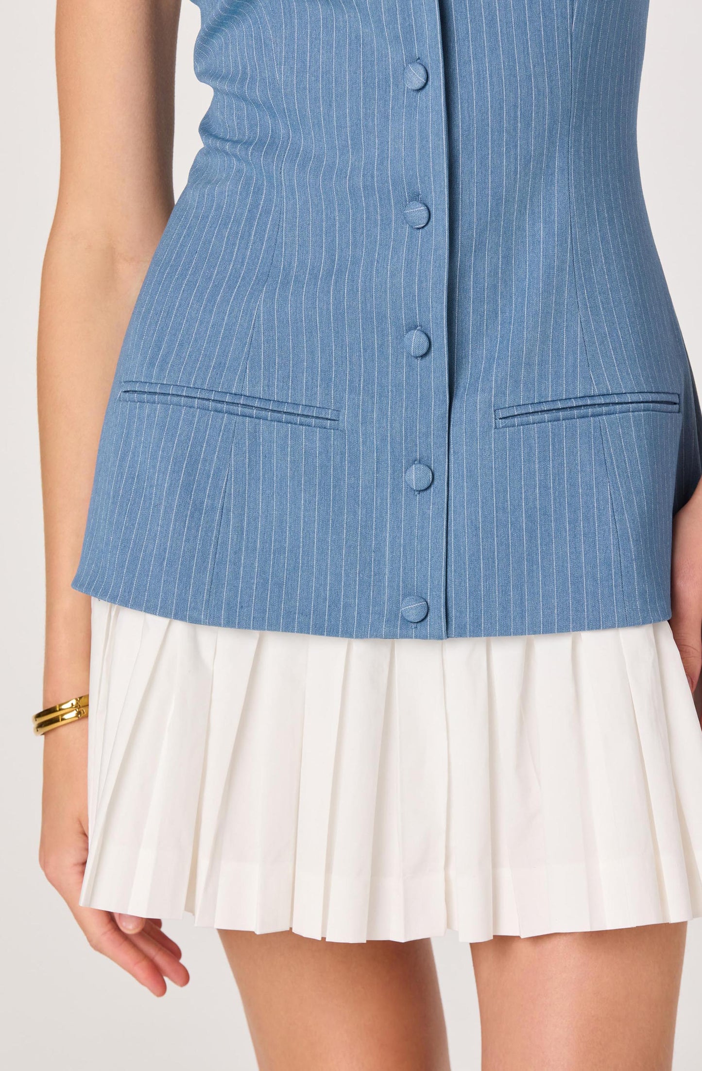 Amren Dress Blue White
