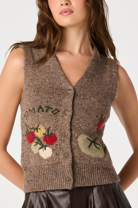 Eira Sweater Vest Mocha