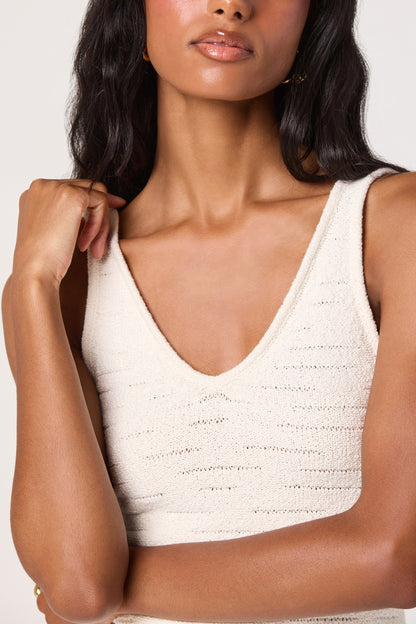 Kate Sweater Top White