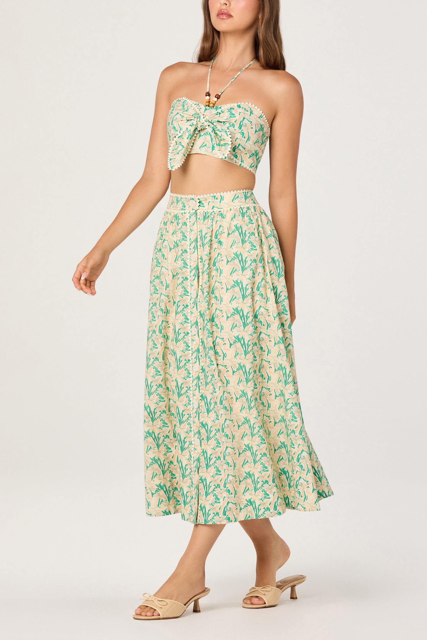 Keesha Two Piece Set Pink Green