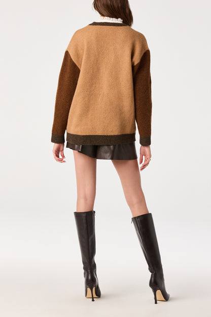 Rosalinda Cardigan Camel Brown
