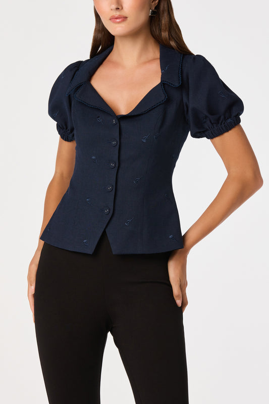 Anne Top Navy
