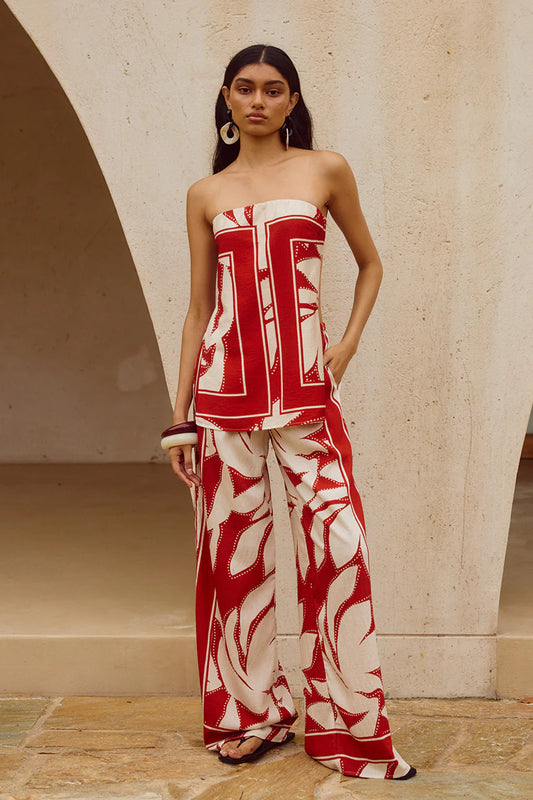 Arlette Two Piece Set Red
