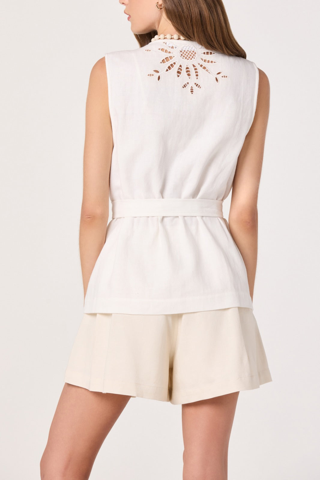 Greta Vest White