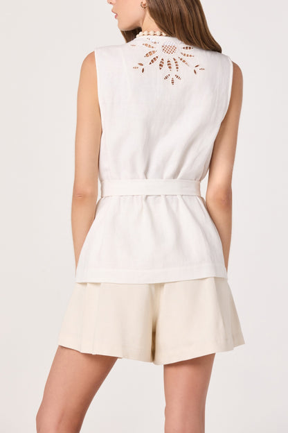 Greta Vest White