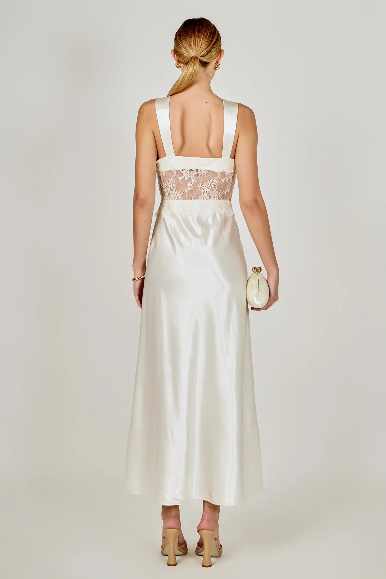 Carolyn Midi Dress Ivory